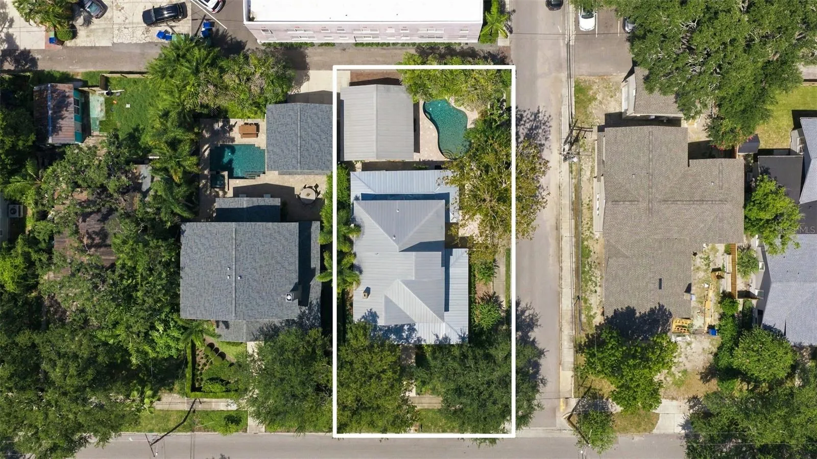 Aeriel view of home