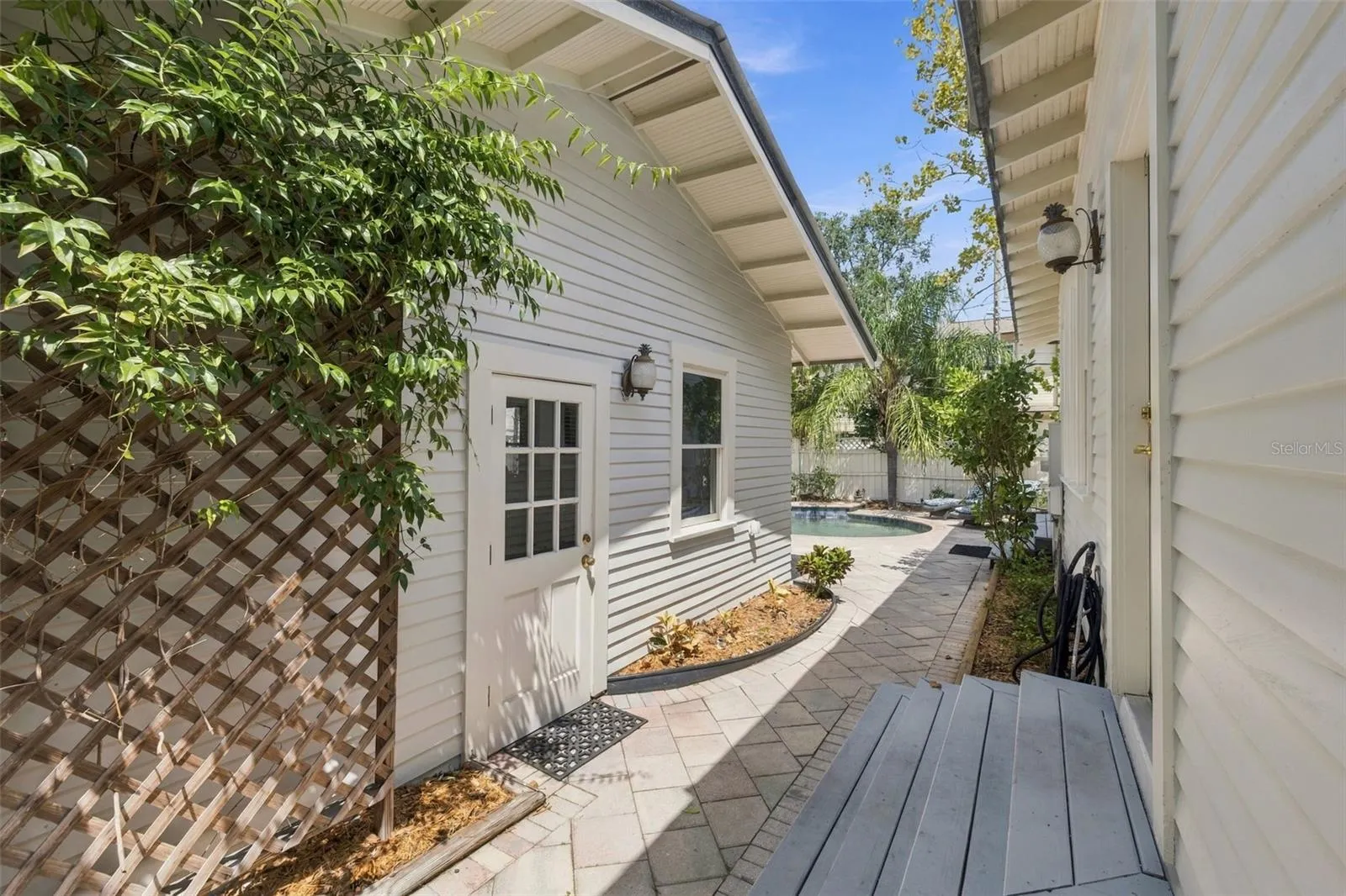 Rear entry near garage