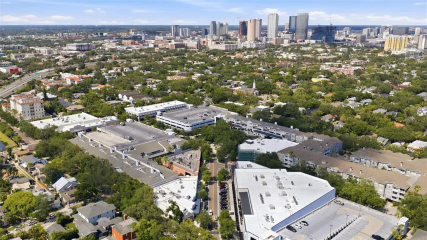 Hyde Park Village with Downtown Tampa in Background