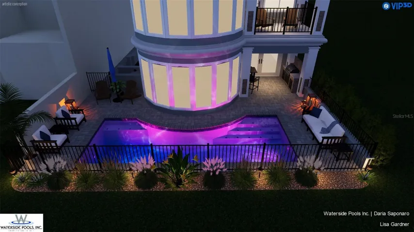 Proposed Luxury Pool &amp; Outdoor Living Space Concept