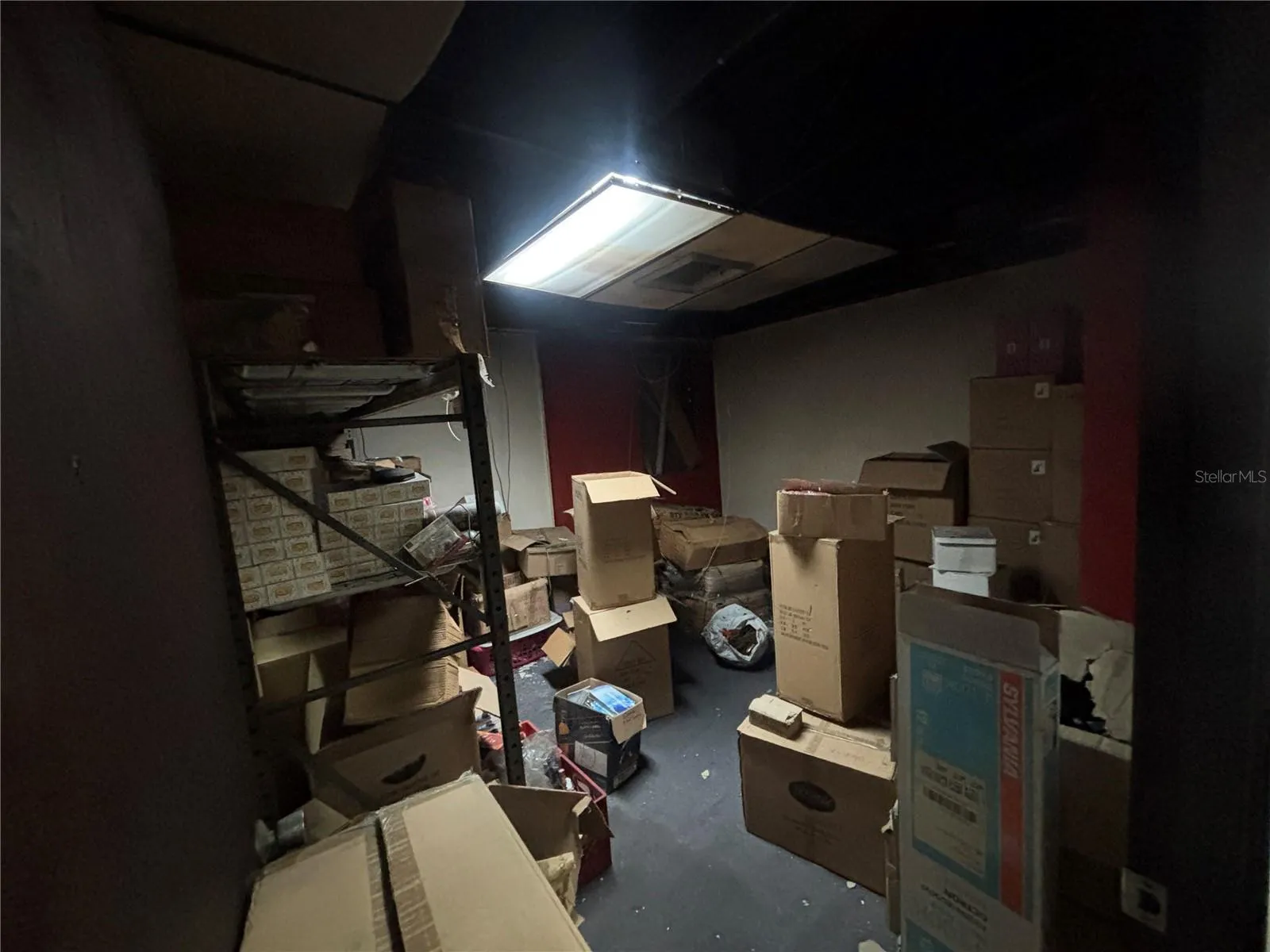 Typical office area used for storage.