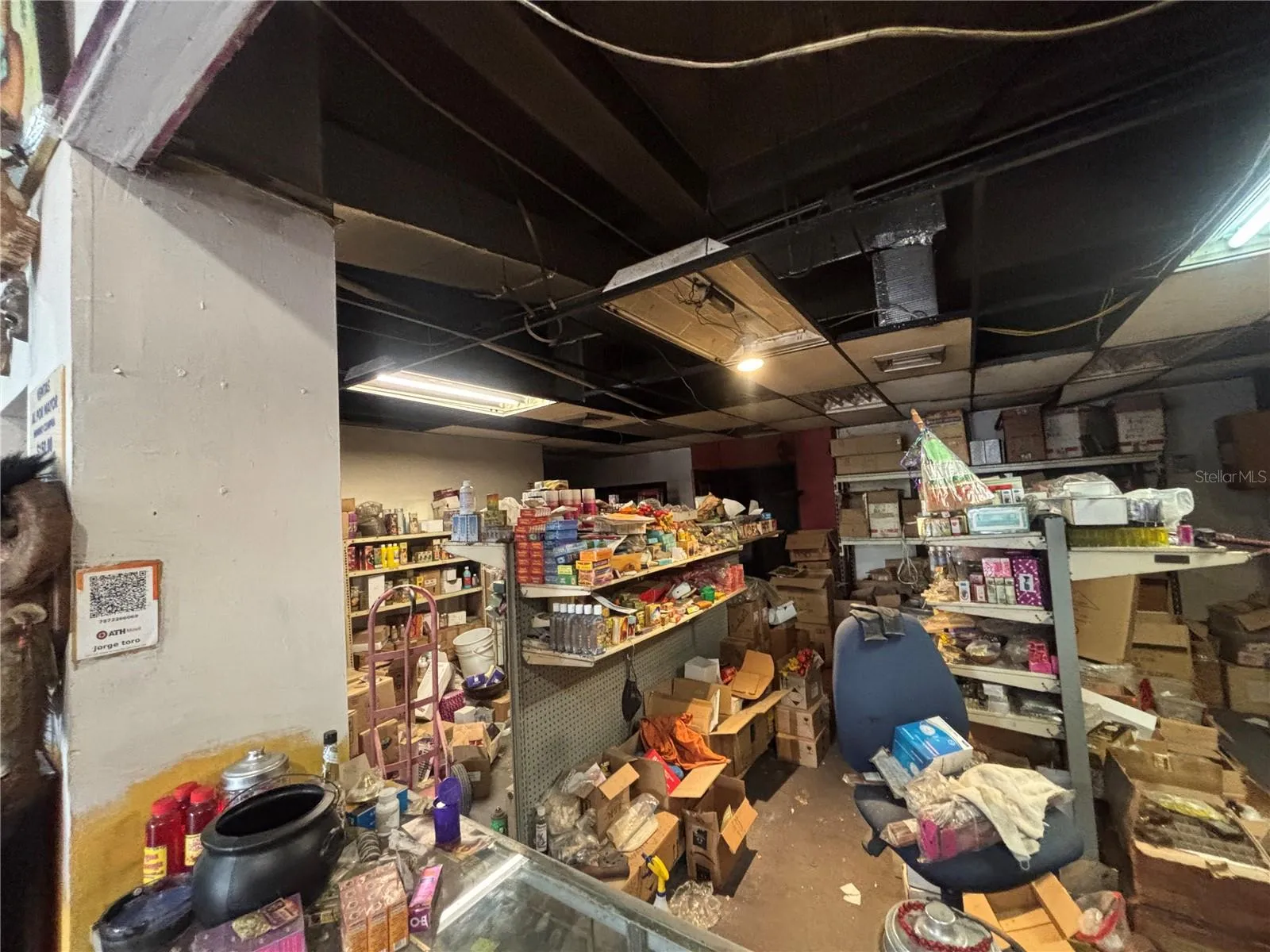 Retail inventory area to the back of the current store.
