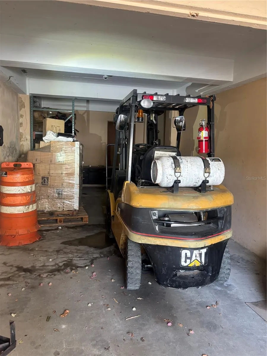 Secure garage area.