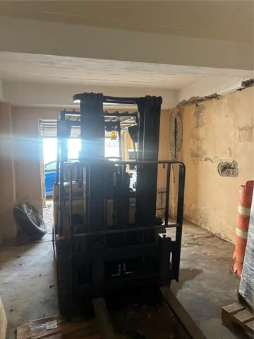 Garage looking from rear to the secure door.