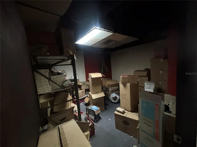 Typical office area used for storage.