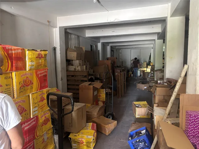 Looking from the loading dock to the warehouse level.