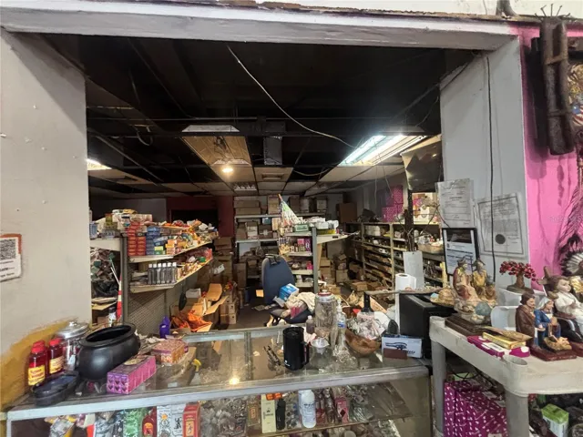The rest of the retail floor is used as storage or is currently vacant.