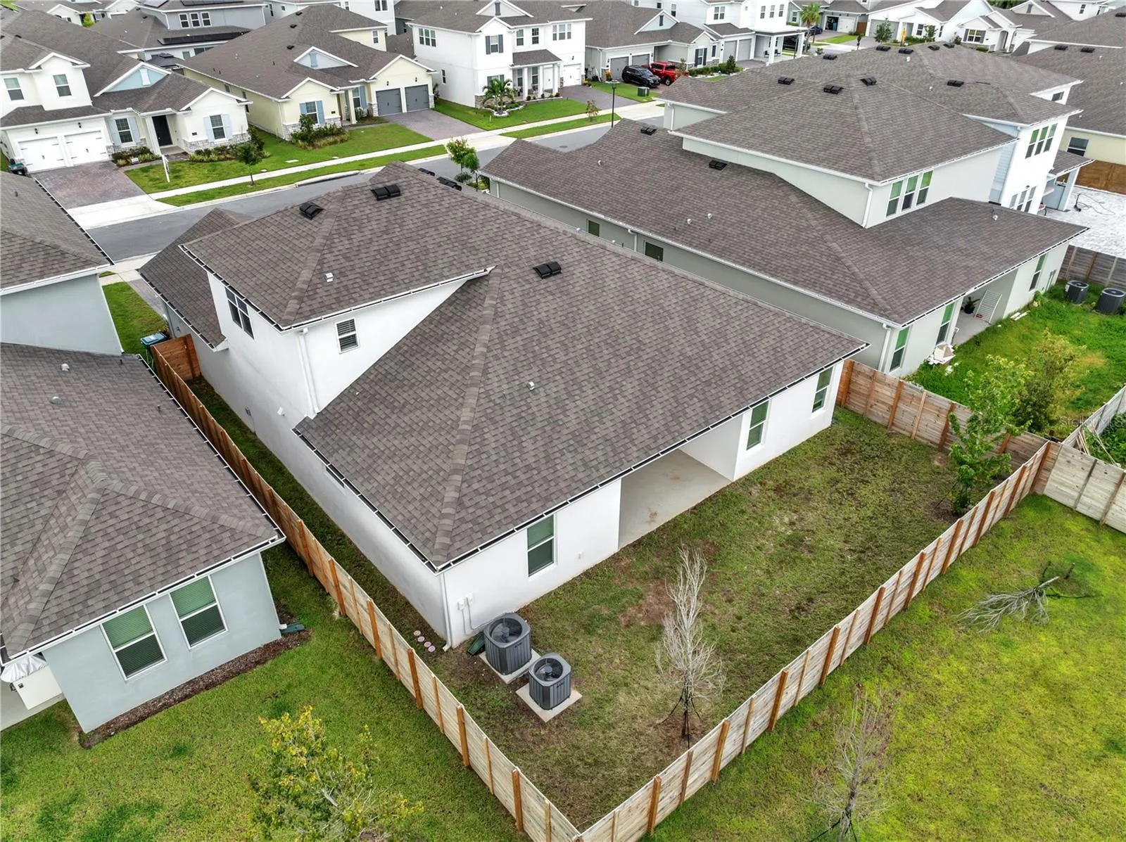 aerial backyard