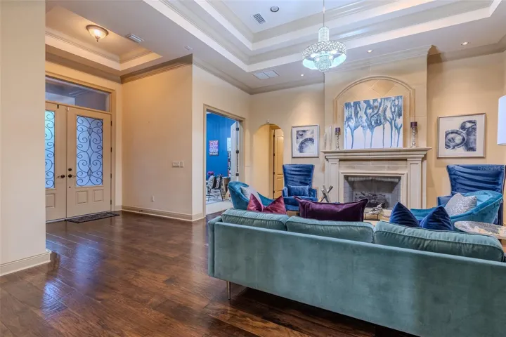 Foyer entrance to living room
