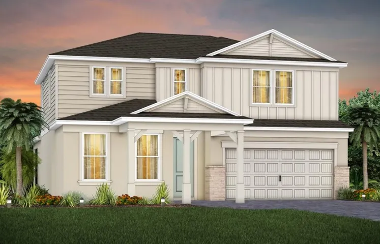 Exterior Design. Artistic rendering for this new construction home. Pictures are for illustrative purposes only. Elevations, colors and options may vary.
