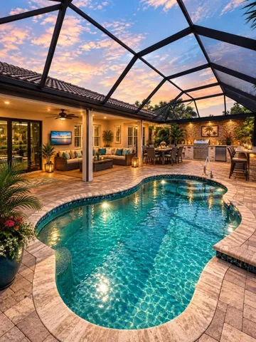 AI Generated Pool Area