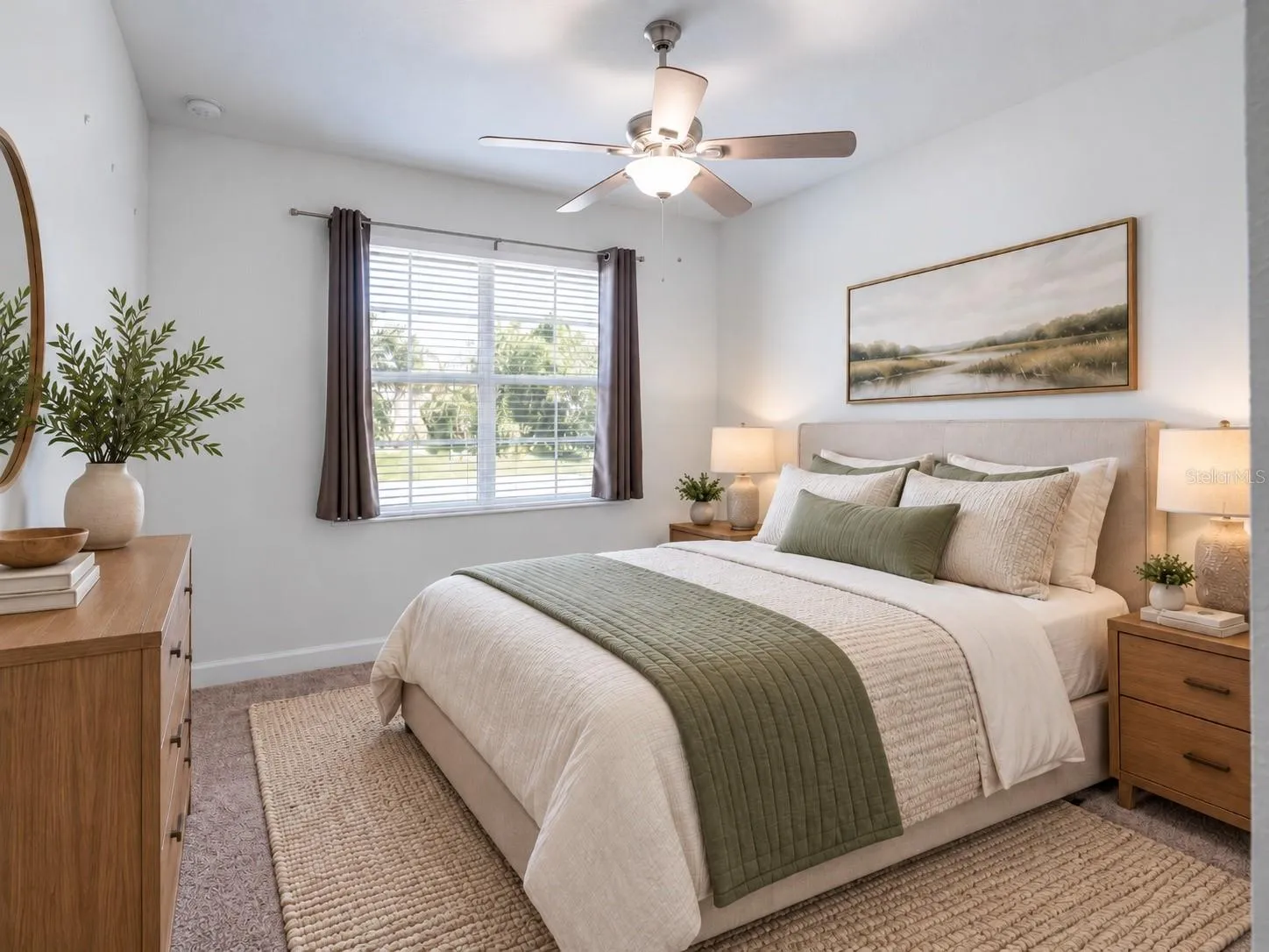 Virtual staged 2nd bedroom
