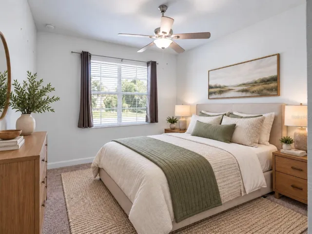 Virtual staged 2nd bedroom