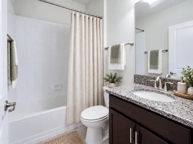 Virtual staged 2nd bathroom