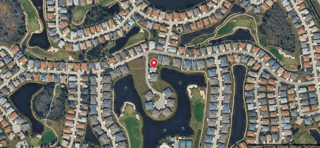 aerial view of new home