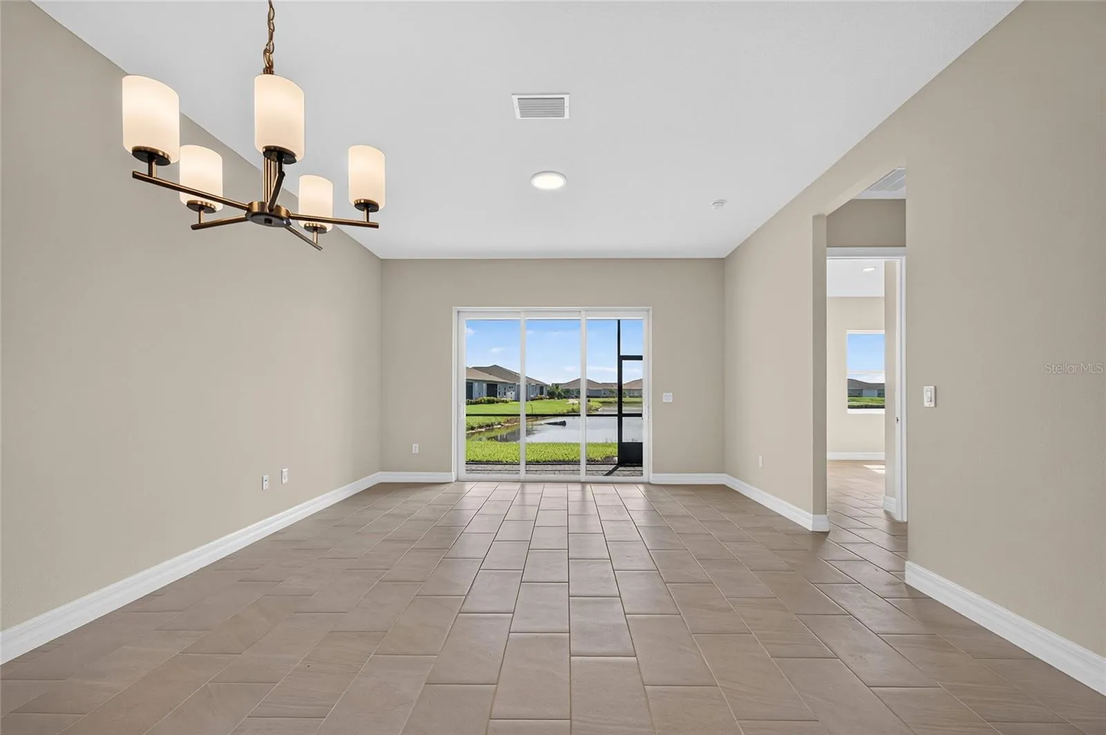 looking from kitchen into living area