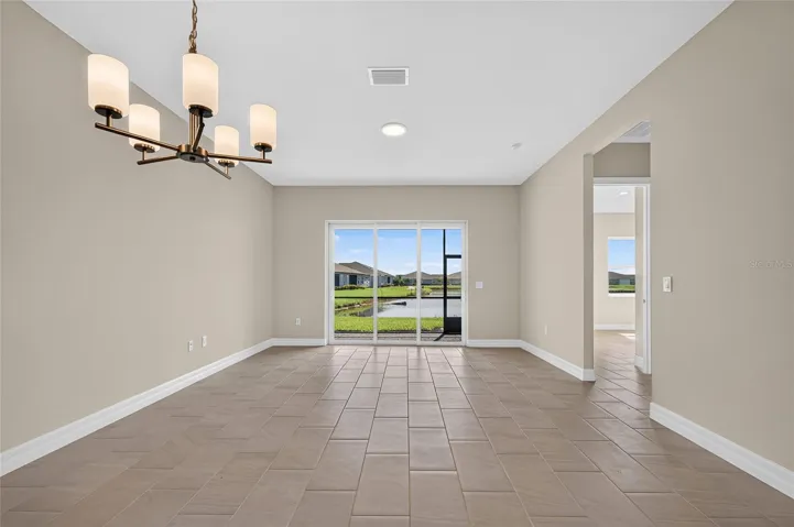 looking from kitchen into living area