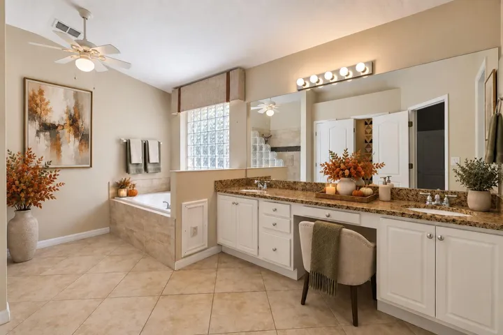 Primary Bathroom - Virtually staged