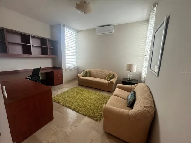 virtually staged office room