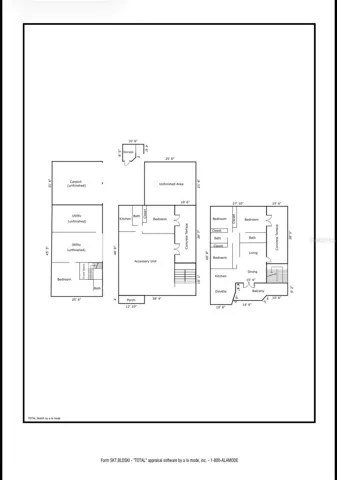 Croquis del edificio - distribución por niveles / Building sketch - floor plan