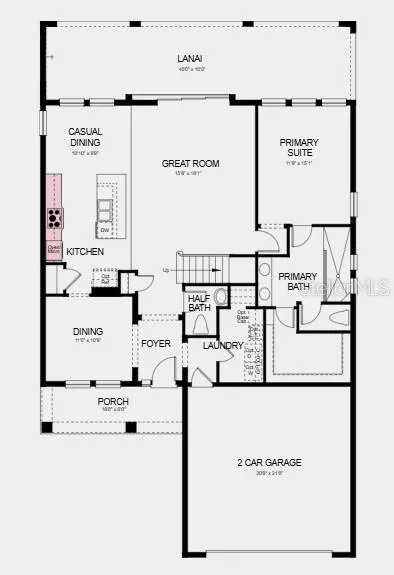 Floor 1 ~ Additional Highlights Include: oak stair treads and spindles, pre-plumbed for a laundry room sink, and outdoor kitchen rough-in