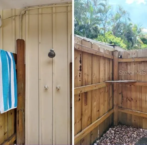 Private outdoor shower