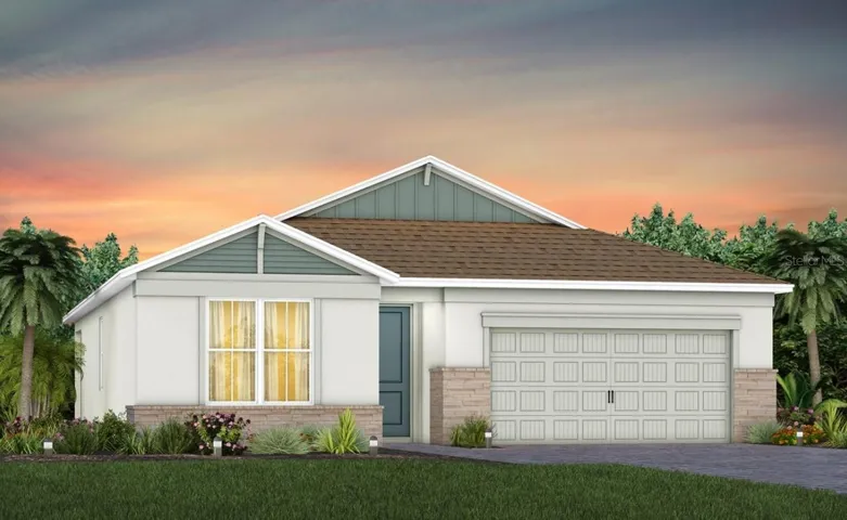 Exterior Design. Artistic rendering for this new construction home. Pictures are for illustrative purposes only. Elevations, colors and options may vary.
