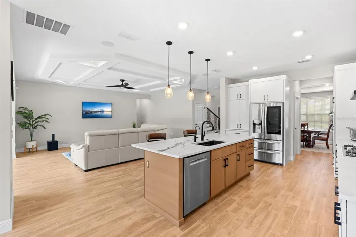 Kitchen is light, bright, open and perfect for entertaining.