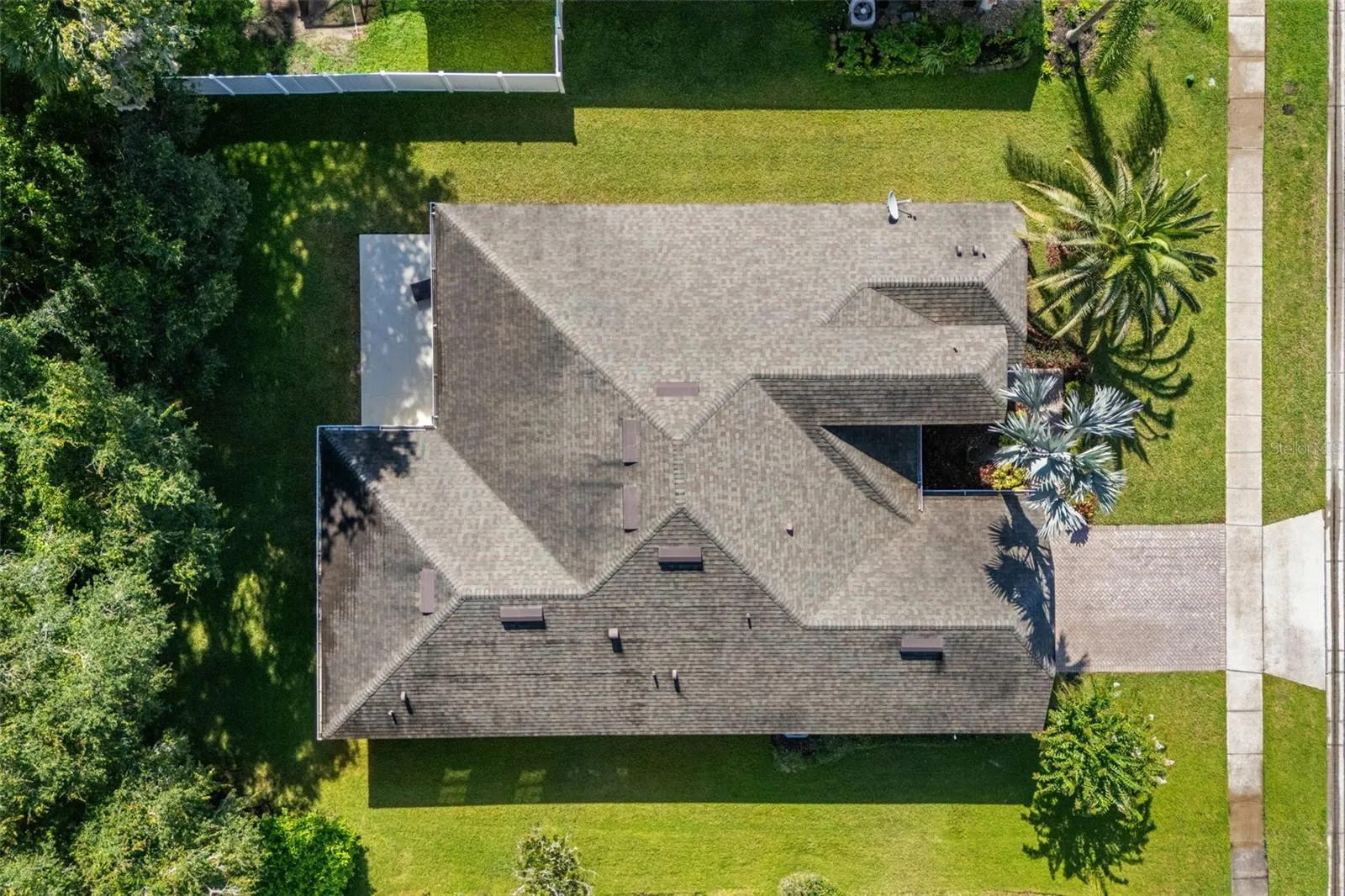 Aerial view of the home.