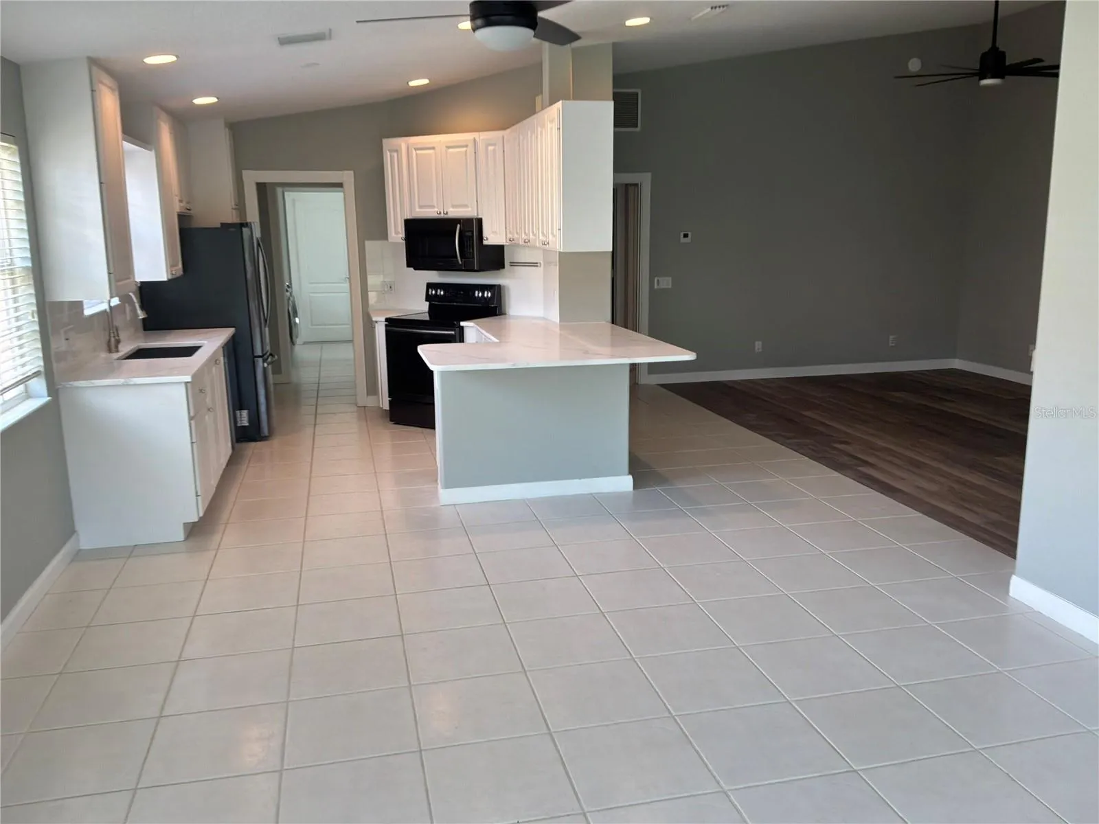 Tiled dining area