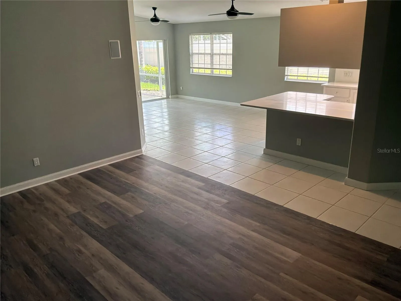 Great room with luxury vinyl flooring
