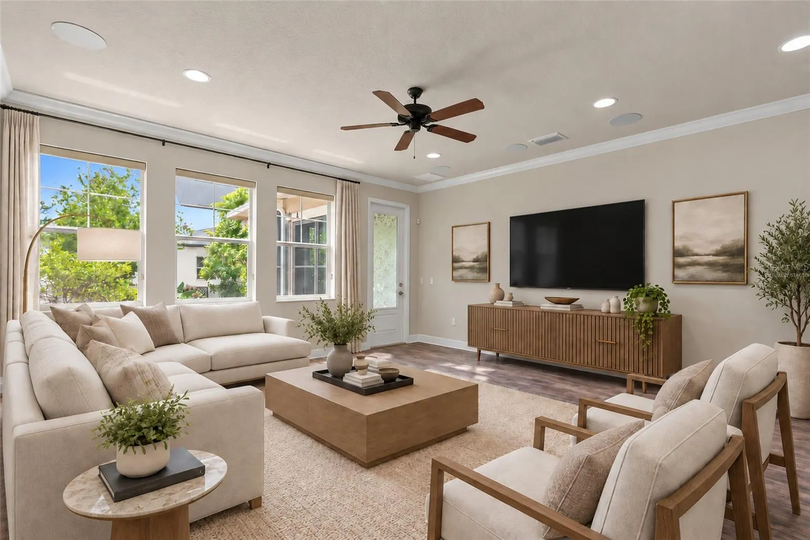 Virtually Staged Living Room
