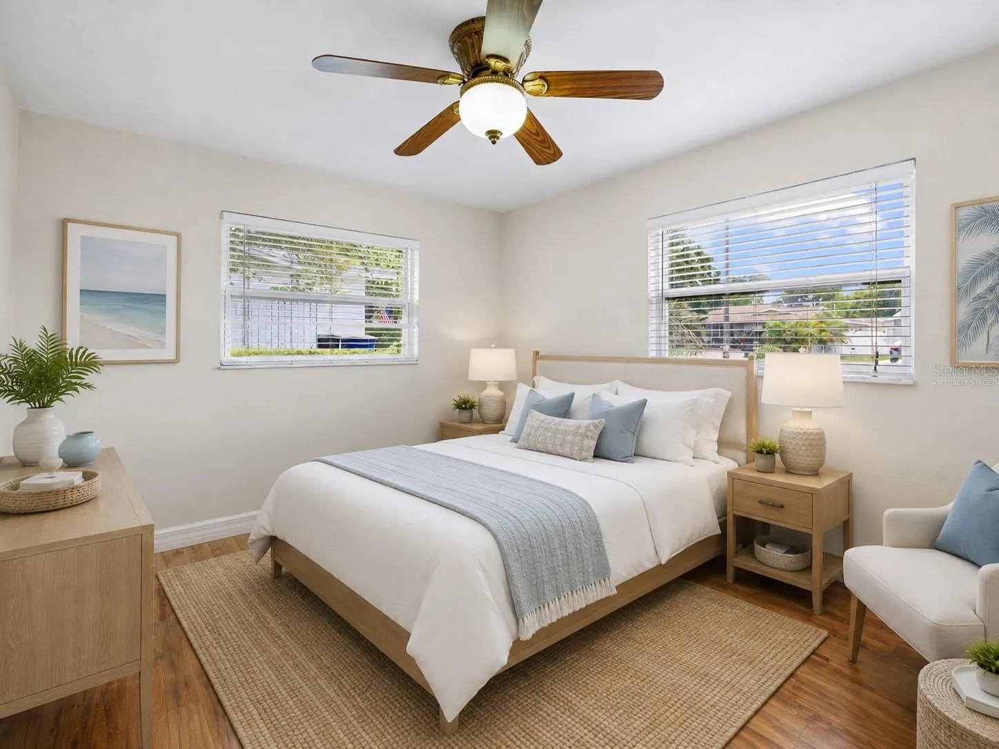 Virtually staged bedroom 3