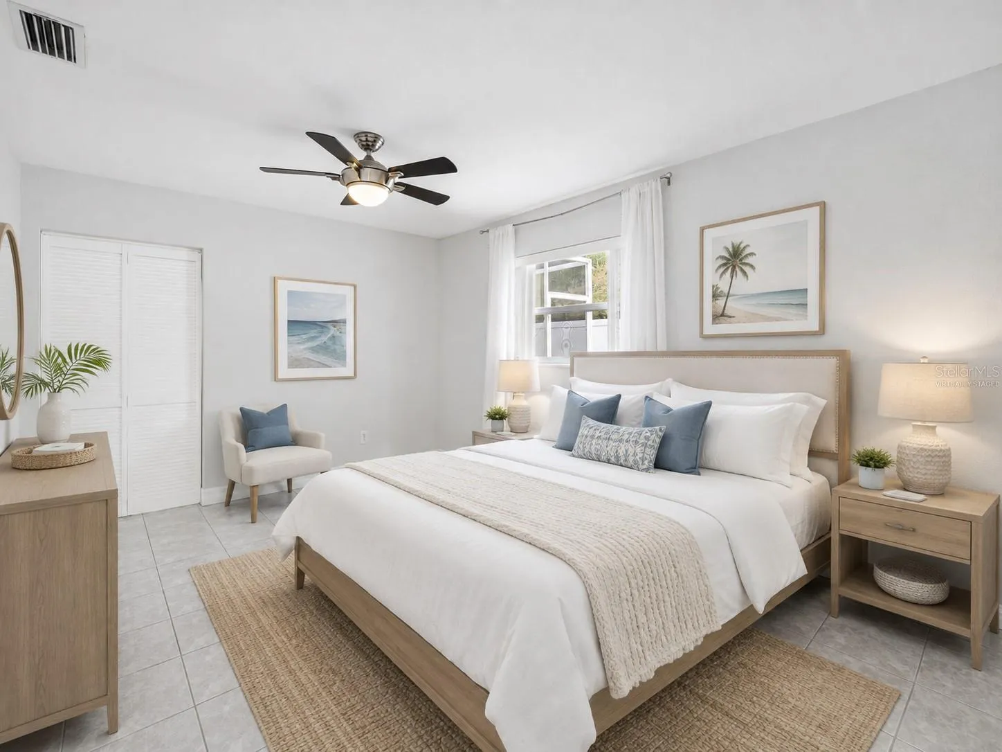 Virtually staged bedroom 2
