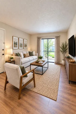 Living Room &amp; Patio View
