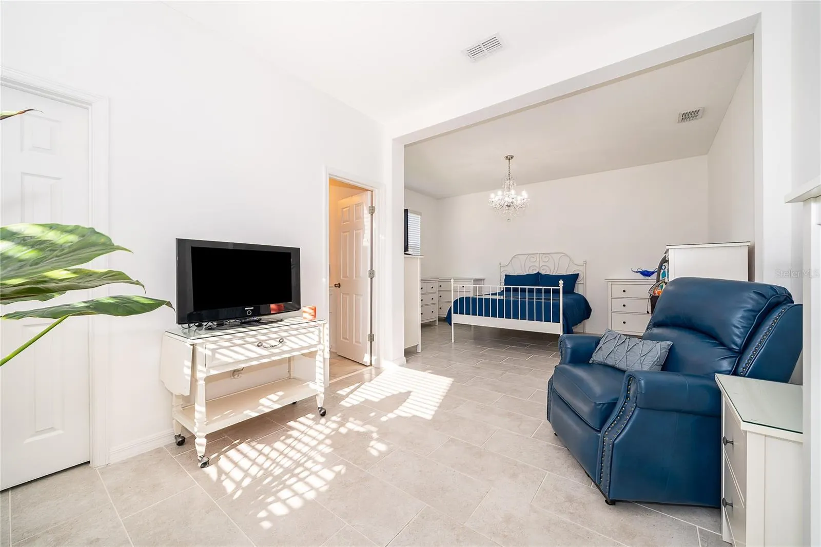 Exceptional oversized suite offering privacy, comfort, and remarkable flexibility for guests or multigenerational living.