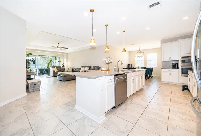 Open-concept design creates an effortless connection between the main living areas.
