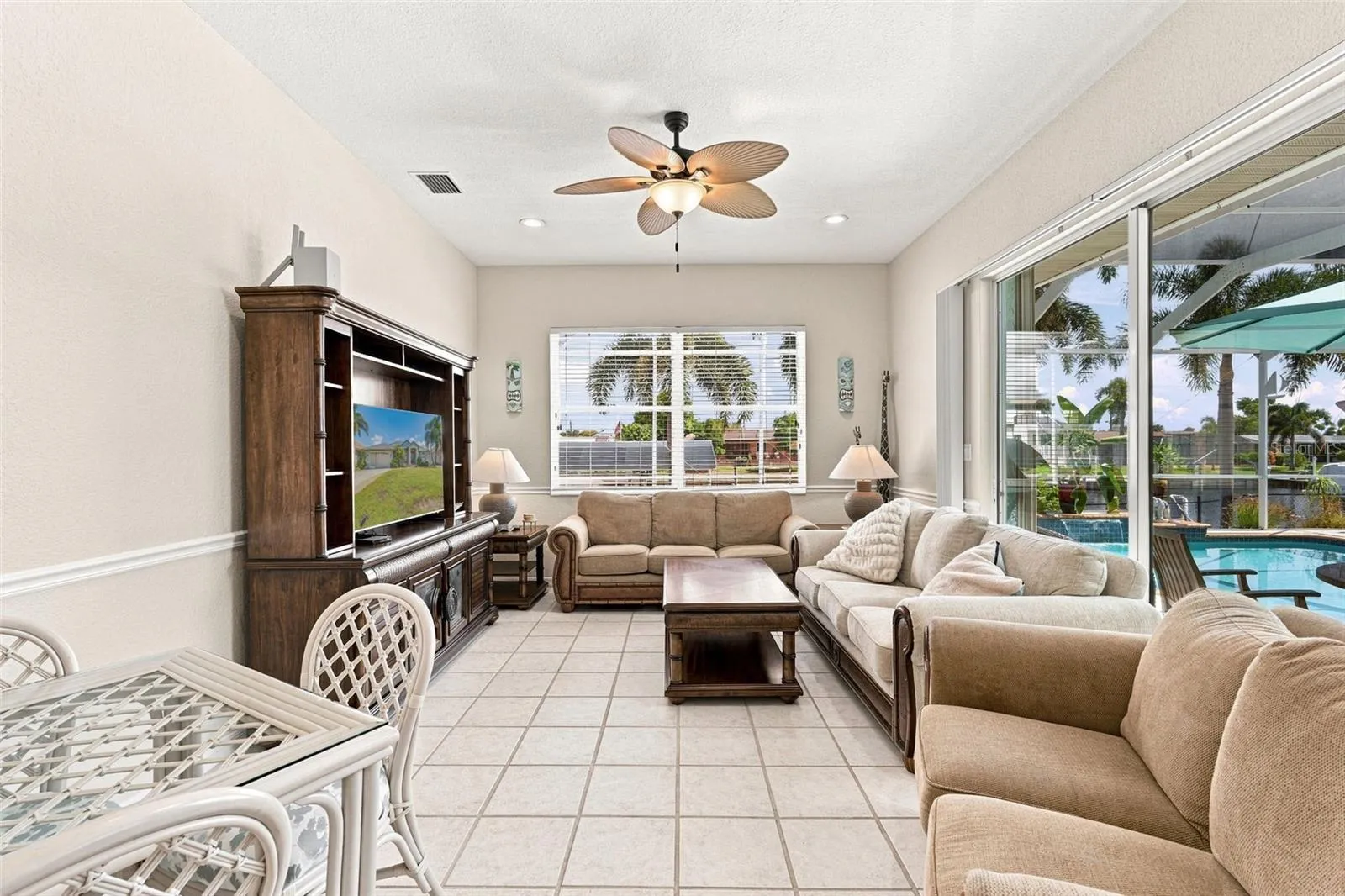 Breakfast Nook with Abundant Natural Light &amp;  Pool Views
