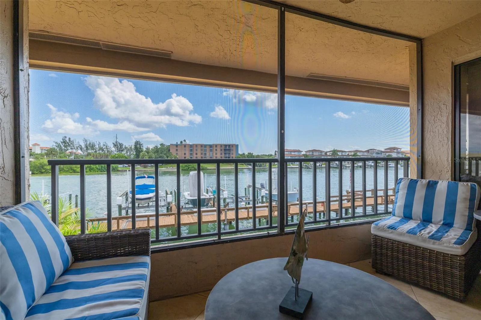 Screened Porch with Waterfront Views