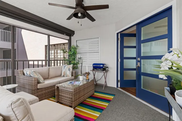 Front lanai offers a relaxing respite