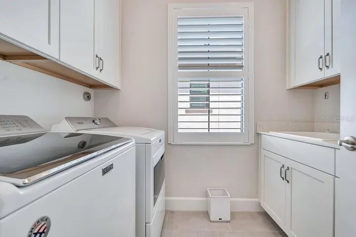 Laundry room with sink &amp; storage cabinets