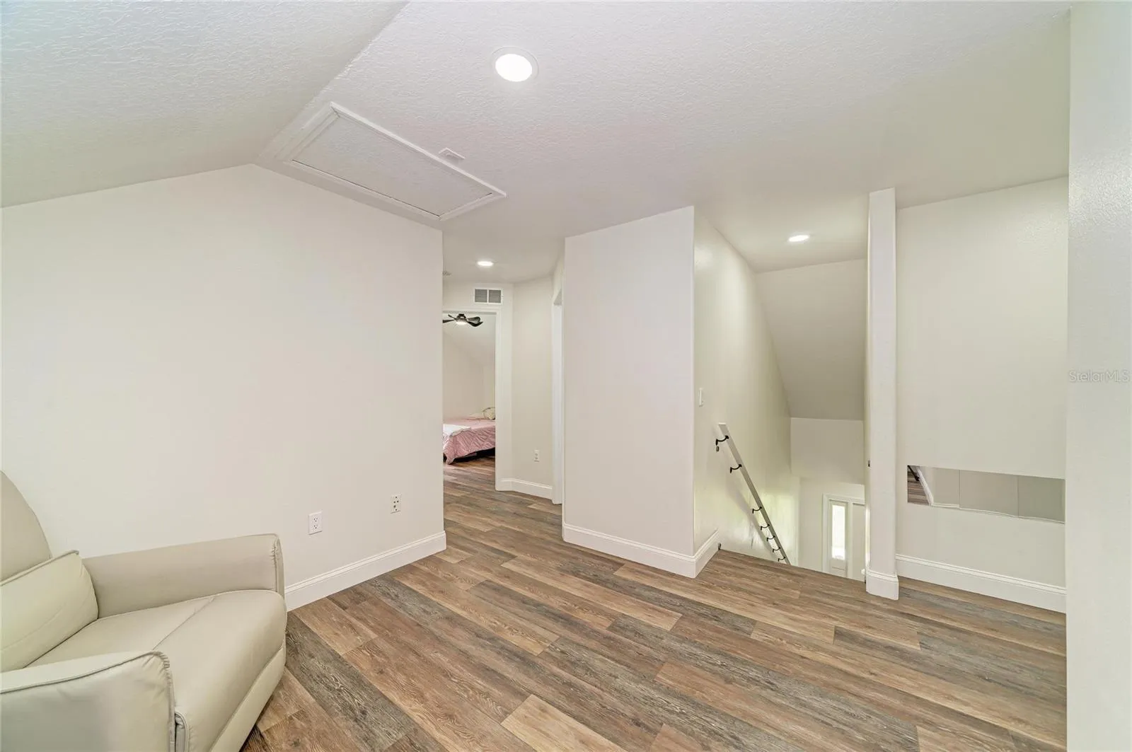 Upstairs loft area for playroom of flex space