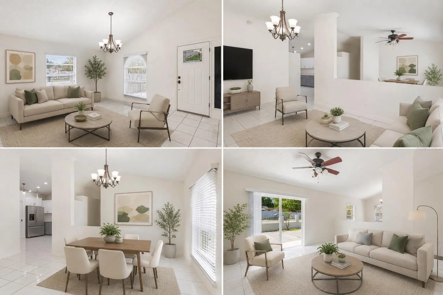 virtual staging living and dining area