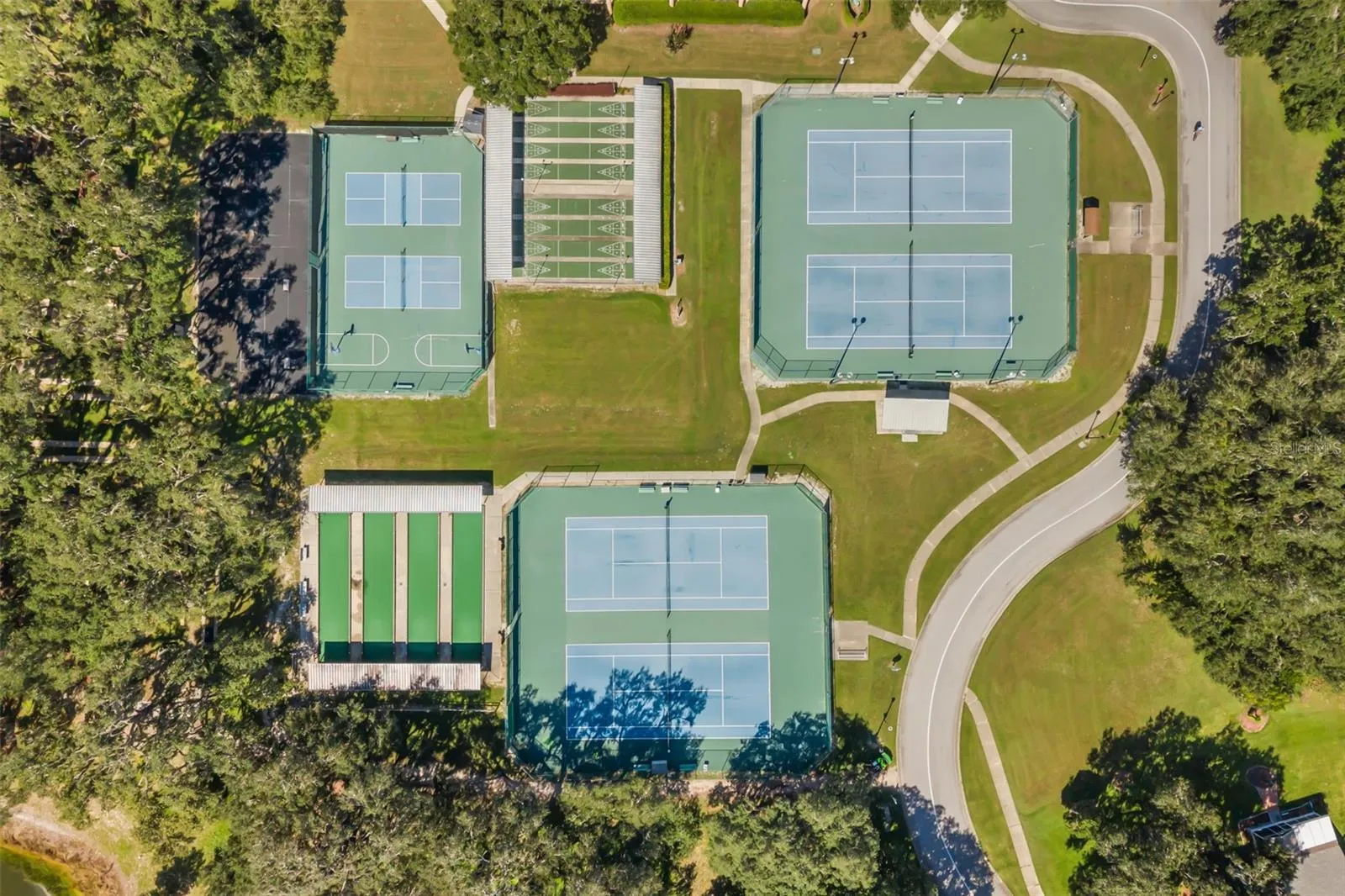 Tennis, pickle ball and bocce ball courts, shuffleboard