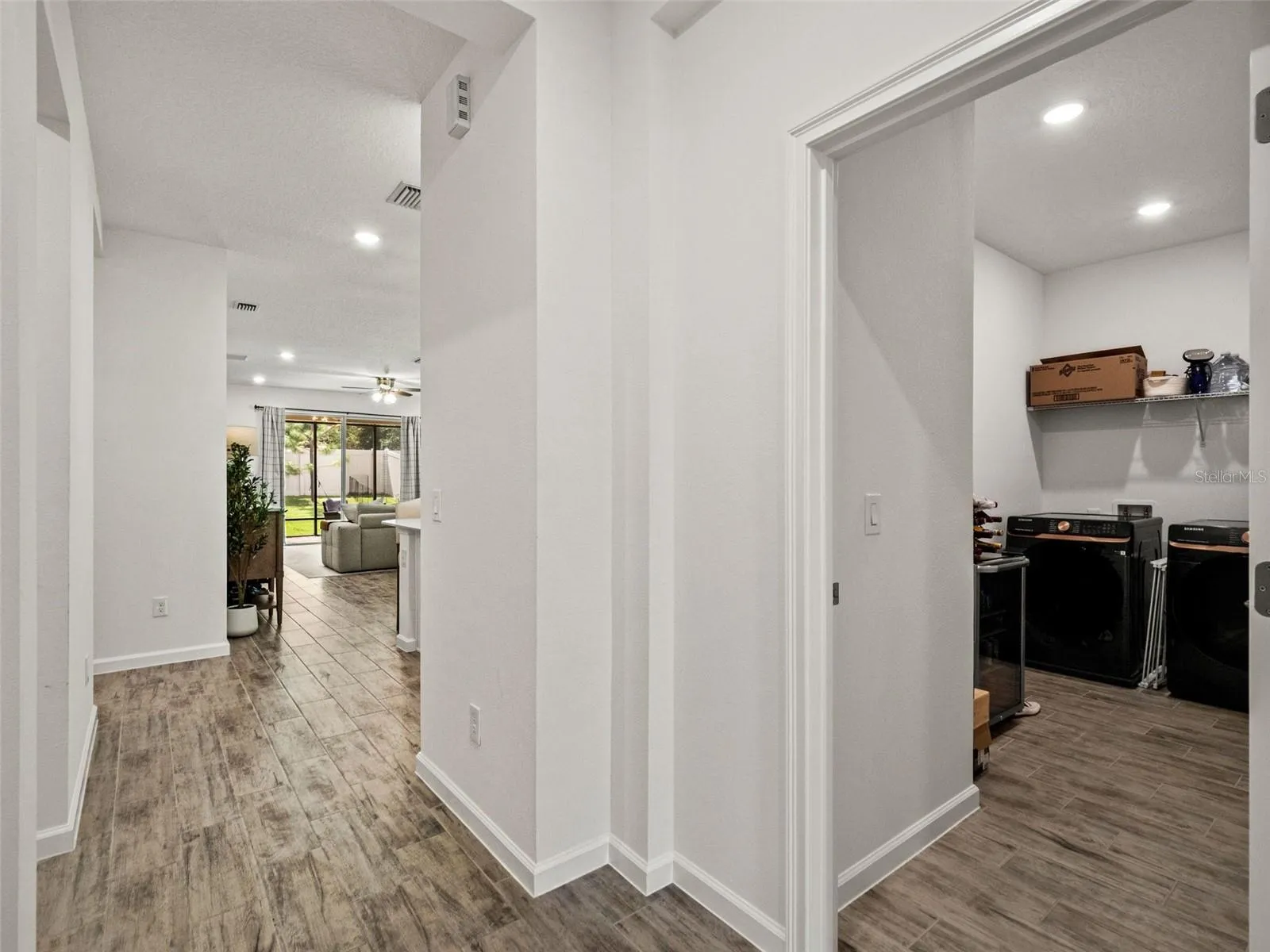 View to laundry room.