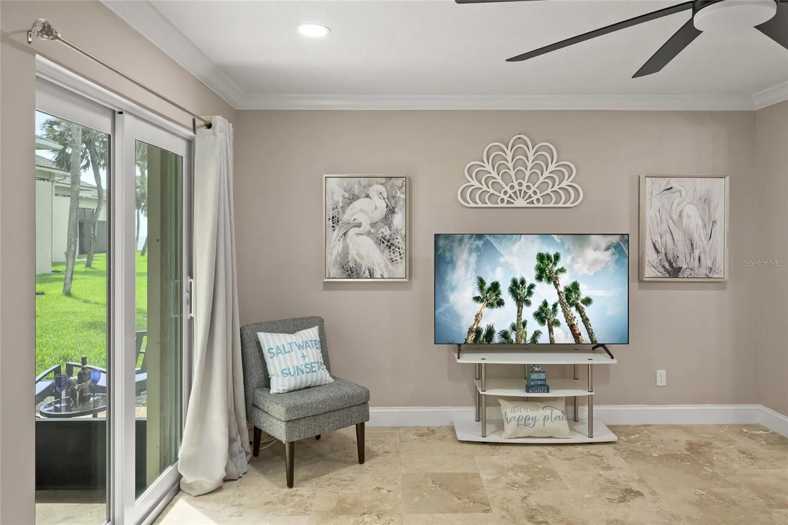 Primary bedroom with view of gulf