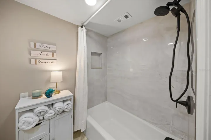 Primary bathroom with tub/shower