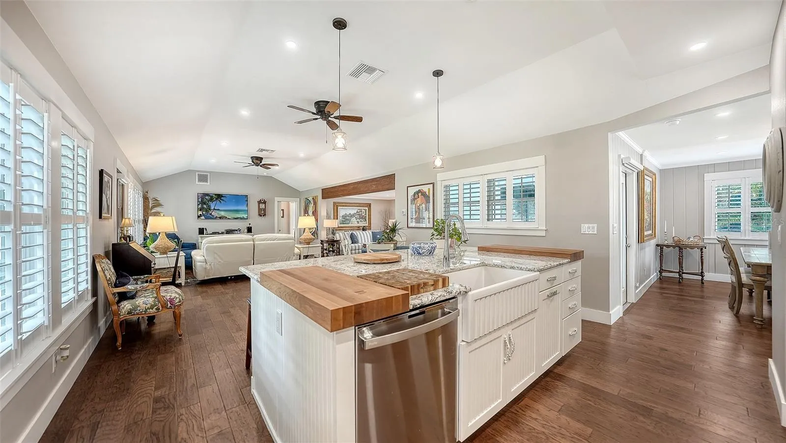 Open concept Kitchen and Living Room