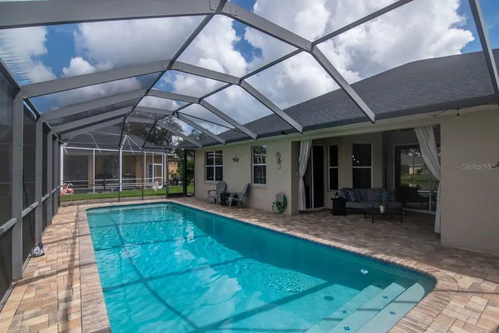 Oversized Volleyball Style Pool - perfect for laps, floating, and relaxing.