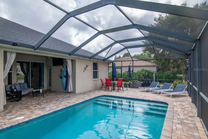Oversized Volleyball Style Pool - perfect for laps, floating, and relaxing.